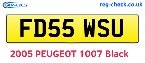 FD55WSU are the vehicle registration plates.