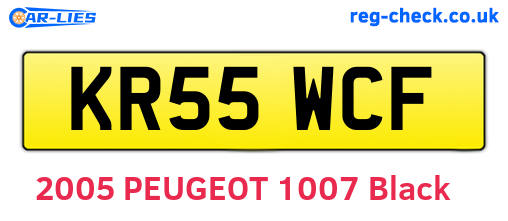 KR55WCF are the vehicle registration plates.