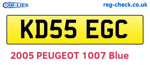 KD55EGC are the vehicle registration plates.