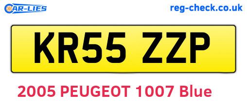 KR55ZZP are the vehicle registration plates.
