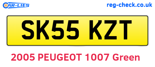 SK55KZT are the vehicle registration plates.