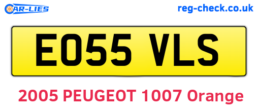 EO55VLS are the vehicle registration plates.