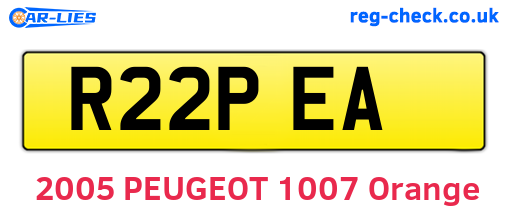 R22PEA are the vehicle registration plates.