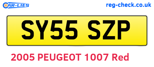 SY55SZP are the vehicle registration plates.