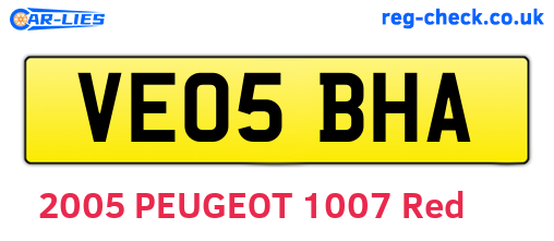 VE05BHA are the vehicle registration plates.