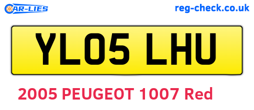 YL05LHU are the vehicle registration plates.