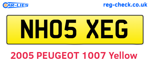 NH05XEG are the vehicle registration plates.