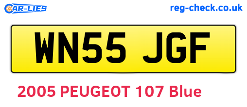 WN55JGF are the vehicle registration plates.