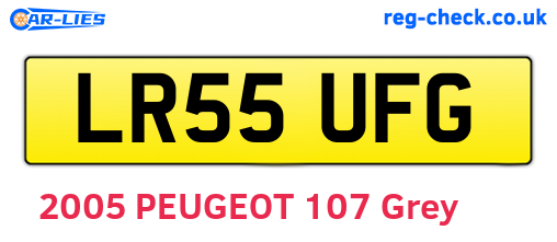 LR55UFG are the vehicle registration plates.