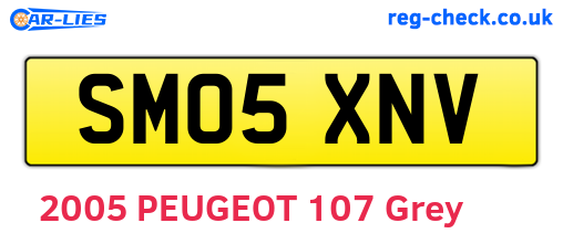 SM05XNV are the vehicle registration plates.