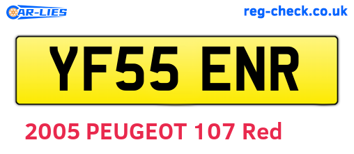 YF55ENR are the vehicle registration plates.