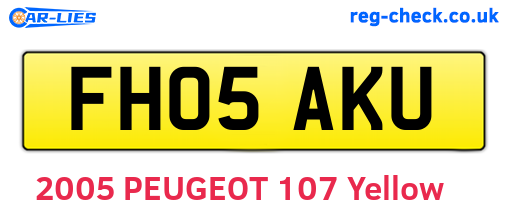 FH05AKU are the vehicle registration plates.