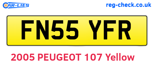 FN55YFR are the vehicle registration plates.