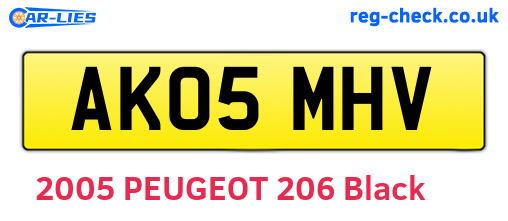 AK05MHV are the vehicle registration plates.