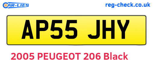 AP55JHY are the vehicle registration plates.