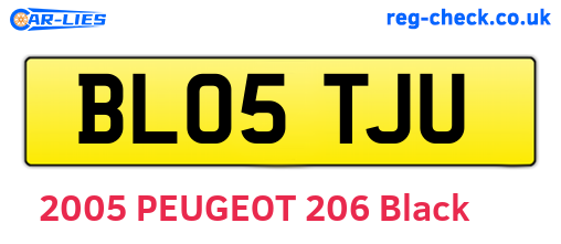 BL05TJU are the vehicle registration plates.