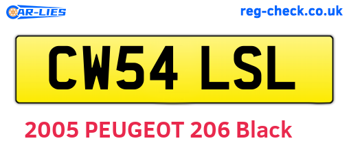 CW54LSL are the vehicle registration plates.