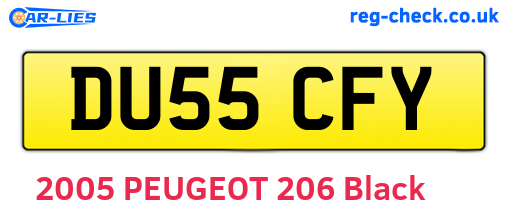 DU55CFY are the vehicle registration plates.