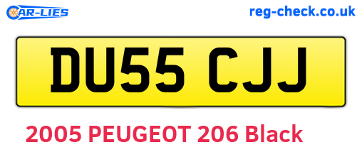 DU55CJJ are the vehicle registration plates.