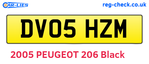 DV05HZM are the vehicle registration plates.