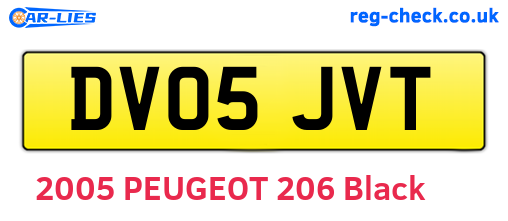 DV05JVT are the vehicle registration plates.