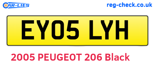 EY05LYH are the vehicle registration plates.