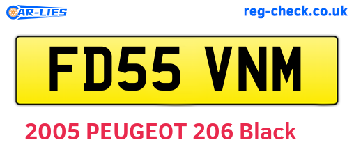 FD55VNM are the vehicle registration plates.