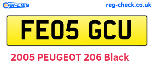 FE05GCU are the vehicle registration plates.