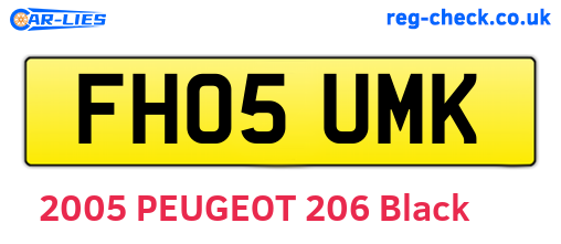 FH05UMK are the vehicle registration plates.