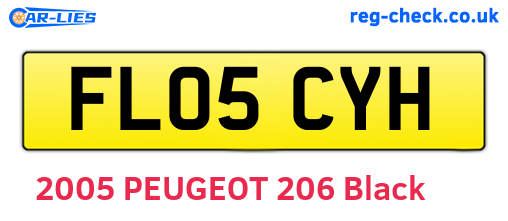 FL05CYH are the vehicle registration plates.