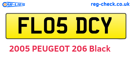 FL05DCY are the vehicle registration plates.