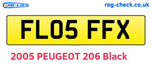 FL05FFX are the vehicle registration plates.