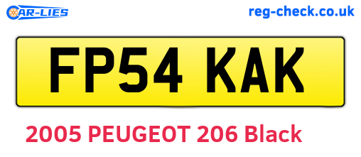 FP54KAK are the vehicle registration plates.