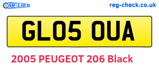 GL05OUA are the vehicle registration plates.