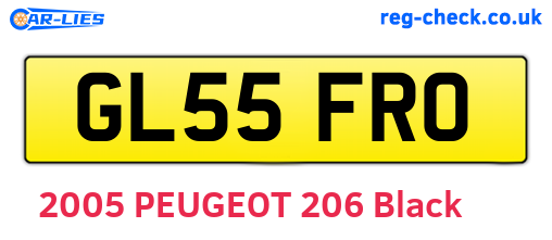 GL55FRO are the vehicle registration plates.
