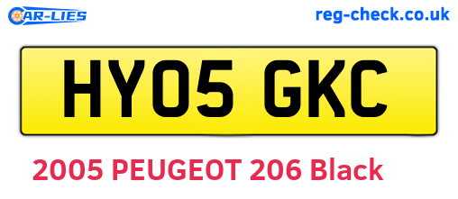 HY05GKC are the vehicle registration plates.