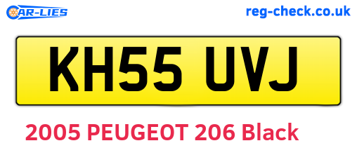 KH55UVJ are the vehicle registration plates.