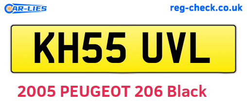 KH55UVL are the vehicle registration plates.