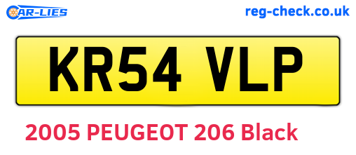 KR54VLP are the vehicle registration plates.