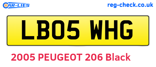 LB05WHG are the vehicle registration plates.