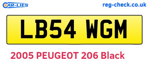 LB54WGM are the vehicle registration plates.