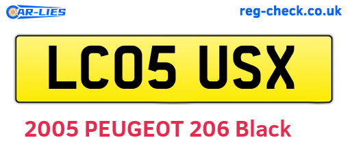 LC05USX are the vehicle registration plates.