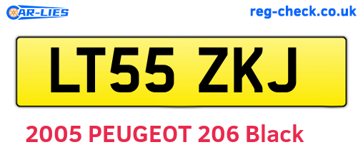 LT55ZKJ are the vehicle registration plates.