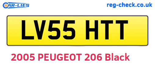 LV55HTT are the vehicle registration plates.