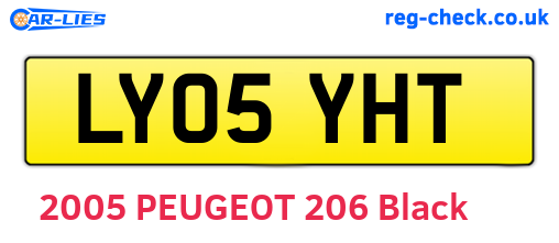 LY05YHT are the vehicle registration plates.