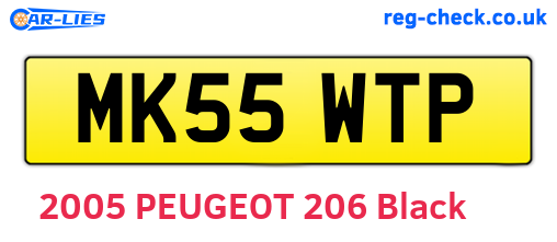MK55WTP are the vehicle registration plates.