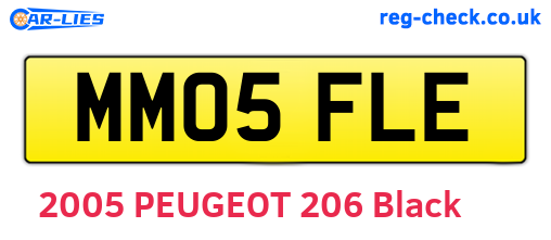 MM05FLE are the vehicle registration plates.