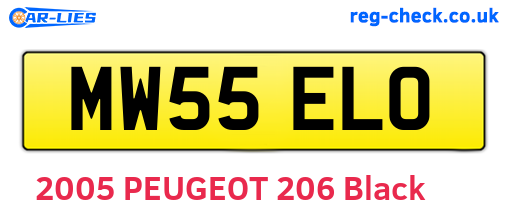 MW55ELO are the vehicle registration plates.