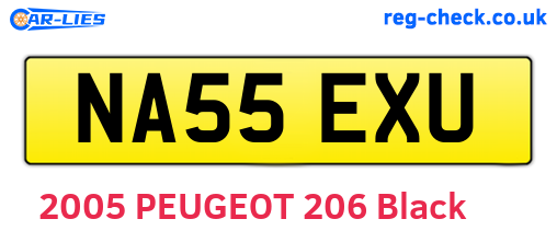 NA55EXU are the vehicle registration plates.