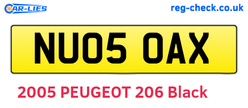 NU05OAX are the vehicle registration plates.